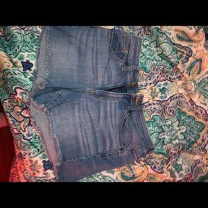 blue jean shorts